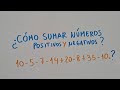 Cómo sumar números Positivos y Negativos MUY FÁCIL PRINCIPIANTES