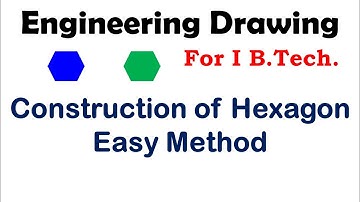 Construction of Polygon Hexagon Easy method #Engineering #Graphics for First year Engineering