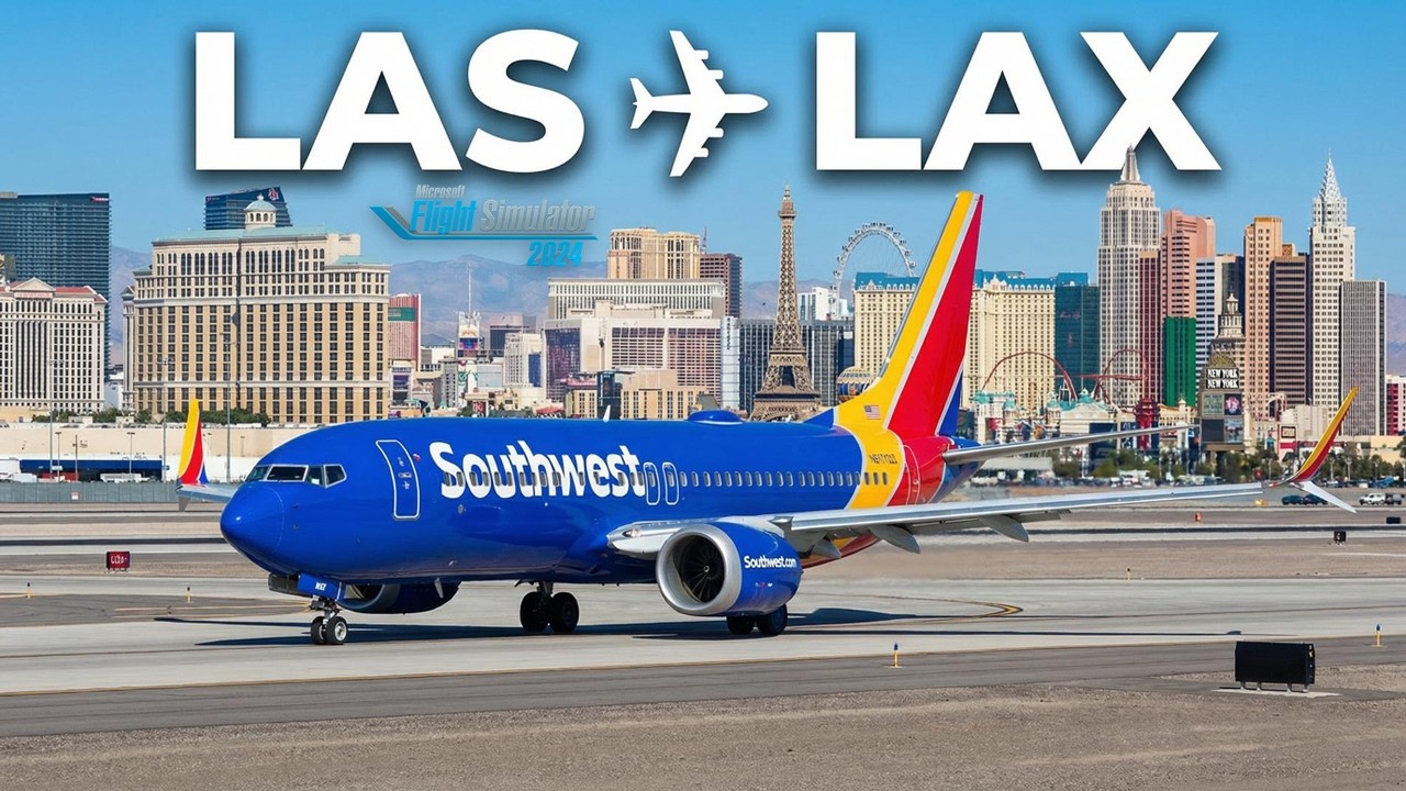 Southwest 737 MAX 8: Las Vegas to Los Angeles FULL FLIGHT | iFly MSFS 2024