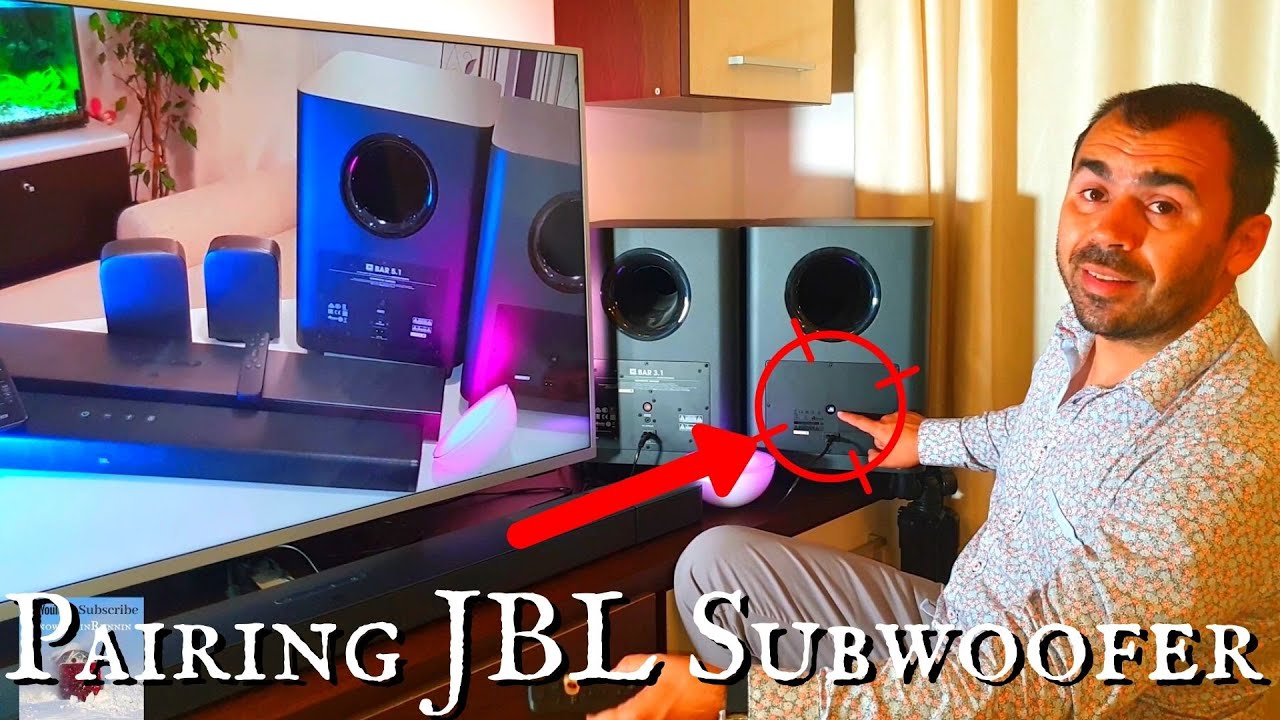 How to connect JBL JBL Bar 9.1 soundbar - Pair JBL Subwoofer to sound bar - YouTube