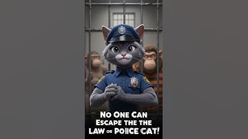 "The Monkey And Police Cat"#cat #cats#catlover#catshorts#shorts #shortsfeed#ytshorts#youtubeshorts