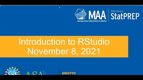 StatPREP Webinar: Introduction to RStudio and Exploratory Data Analysis