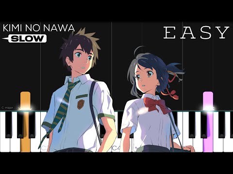 Kimi-no-Na-wa-(Your-Name)---Sparkle-|-SLOW-EASY-Piano-Tutorial
