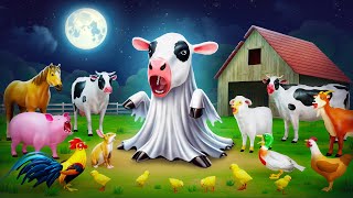 Crazy Cow Ghost Prank gone Wrong - Funny Cow and Monkey Pranks Funny Animals | Sheep Horse Pig Duck