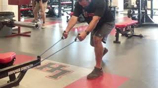 Band Split Stance Alternating Single Arm Row