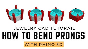How to Bend Prong- Jewelry CAD Design Tutorial 3D Modeling with Rhino 3D #496
