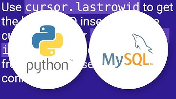 How do I get the "id" after INSERT into MySQL database with Python?