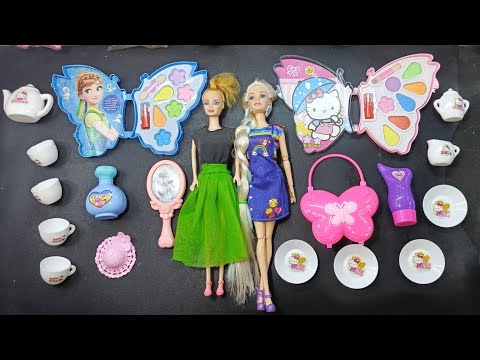 ASMR Toys 9:33 Minutes Satisfying with Barbie Frozen Hello Kitty Make Up and Tea Set Toys