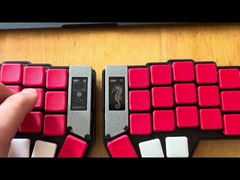 Bongo Cat Animation running on the display of my Corne42 Keyboard (ZMK)