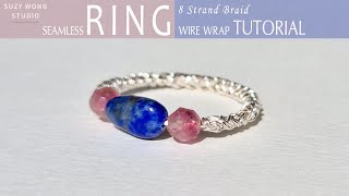 Seamless 8 Strand Braid Wire Wrap Ring Tutorial| DIY Ring| Easy Ring |DIY Jewelry |How to make