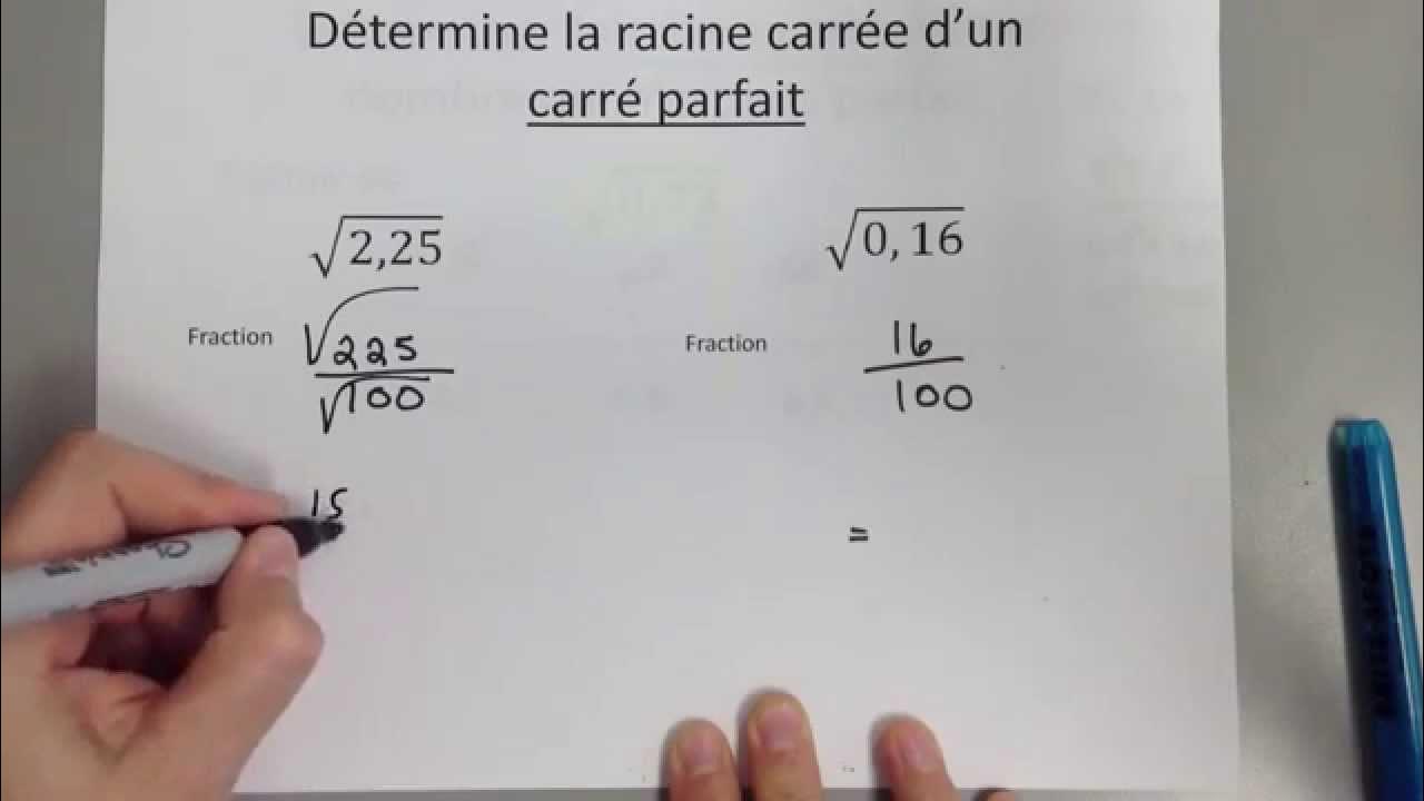 Révision déterminer la racine carrée de nombres rationnels (10e) YouTube