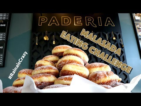 Malasada Eating Challenge | Paderia Bakery - Fountain Valley | RainaisCrazy