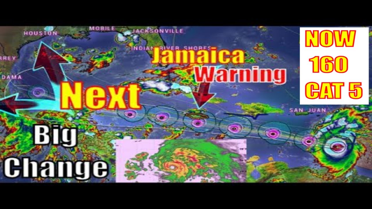 Worst Case Scenario, NOW Almost A CAT 5 Major Hurricane Beryl Aims For ...