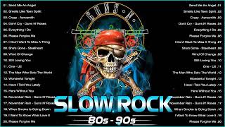 Nirvana, Bon Jovi, Scorpions, Aerosmith, Led Zeppelin, U2 🎧 Slow Rock Ballads 80's 90's