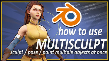 How to use Multisculpt to sculpt and paint multiple objects at once in Blender