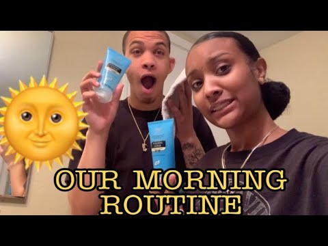 Couple Face Routine OUR MORNING ROUTINE AS A COUPLE | + Face Routine - YouTube