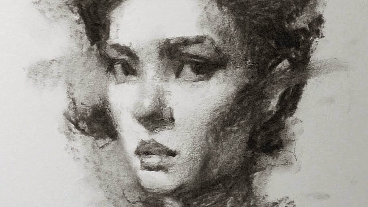 B and w Paper Quick charcoal sketch Size A4