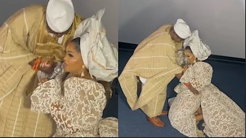 Actress Mercy Aigbe Goes On Her Knees For Her Husband In Tears At Her Movie Premiere, 'ada Omo Daddy