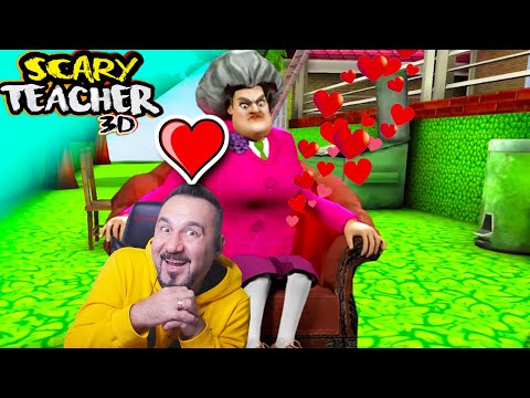 KIZGIN ÖĞRETMENLE KANKA OLDUK! MIKNATIS ŞAKASI (miss t turns miss magnet) | SCARY TEACHER 3D