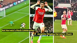 Kai Havertz and Jorginho's mocking reaction after beating Chelsea 😋 Arsenal Vs Chelsea 5-0