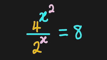 Exponential Equation | (4^x²)/2^x =8