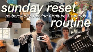 WEEKLY RESET ROUTINE | No Scroll Sunday, Errands, Shopping, Moving Furniture & Being Productive