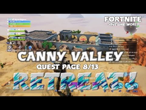 fortnite canny valley quest page 8 13 retreat - fortnite canny valley main quest