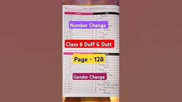 class 6 Duff and Dutt page 128 | Chapter 19 Number and Gender Change #duffanddutt2025 #shorts