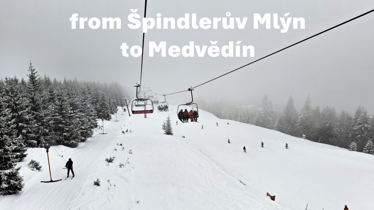 Špindlerův Mlýn - Spindlermühle / Ski Lift from Špindlerův Mlýn to Medvědín / Krkonoše