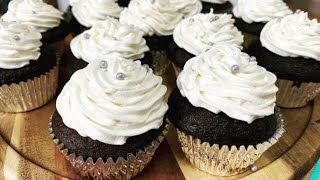 My Son Making Chocolate Cupcakes And Marshmallow Butter Cream Frosting