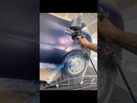 Paint spray gun light attachment setup for spraying cars💡 #lumaiii #