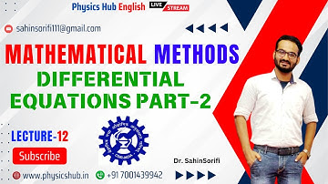 Lec-12 | Differential Equations Part-2 | CSIR-NET GATE JEST @physicshub1