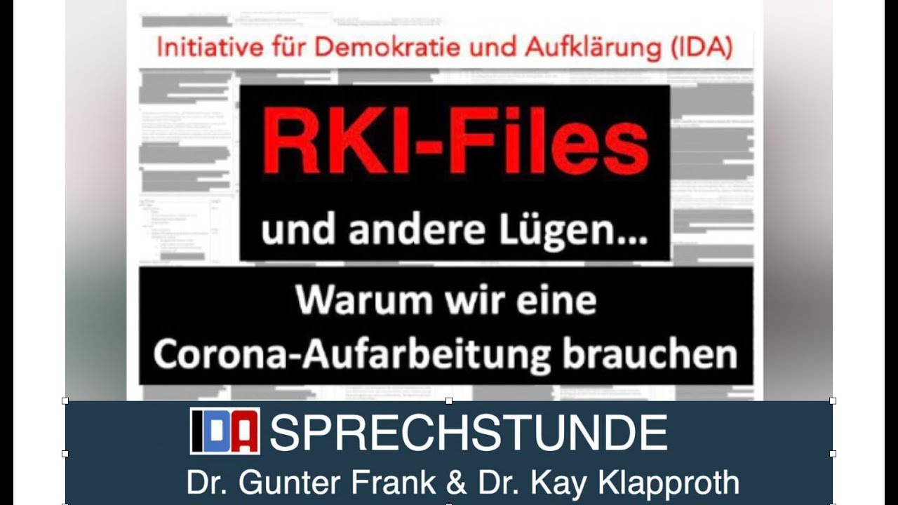 RKI-Files und andere Lügen! IDA-Sprechstunde mit Dr. Gunter Frank und Dr. Kay Klapproth