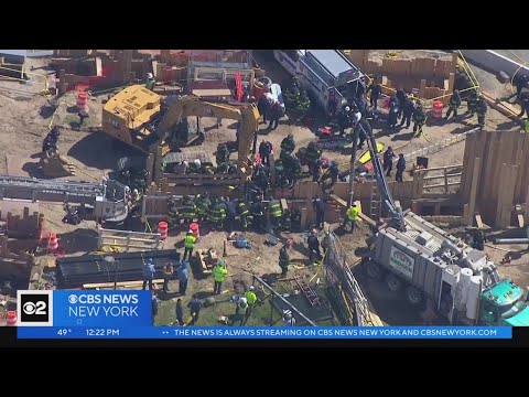 Construction worker trapped in trend at JFK Airport