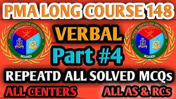 PMA LONG COURSE ALL REPEATED VERBAL SOLVED | Pma long course 148 | Honoured Sir