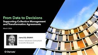 From Data to Decisions Supporting Collection Management and Transformative Agreements