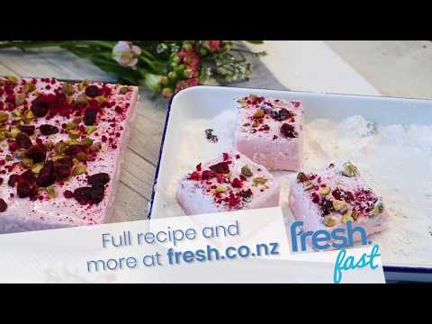 FreshFast Cranberry, Pistachio and Raspberry Marshmallows