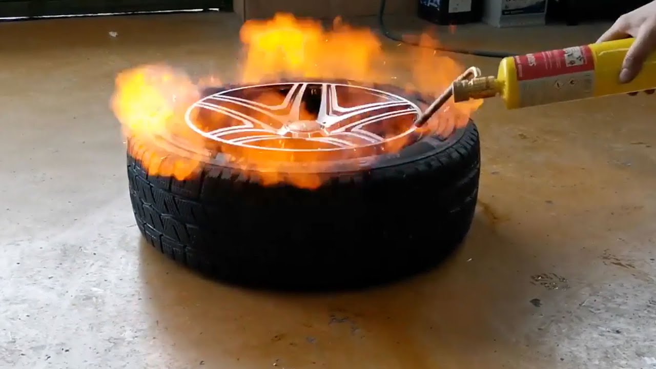 How To Mount Tires Using FIRE  Tire EXPLOSION