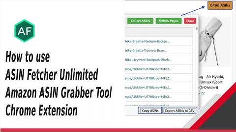 How to use ASIN Fetcher Unlimited Amazon ASIN Grabber Tool - Chrome Extension by ATH Infosystems