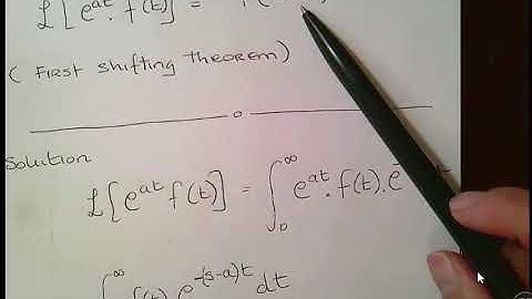 Laplace Transforms : Deriving the First Shifting Theorem