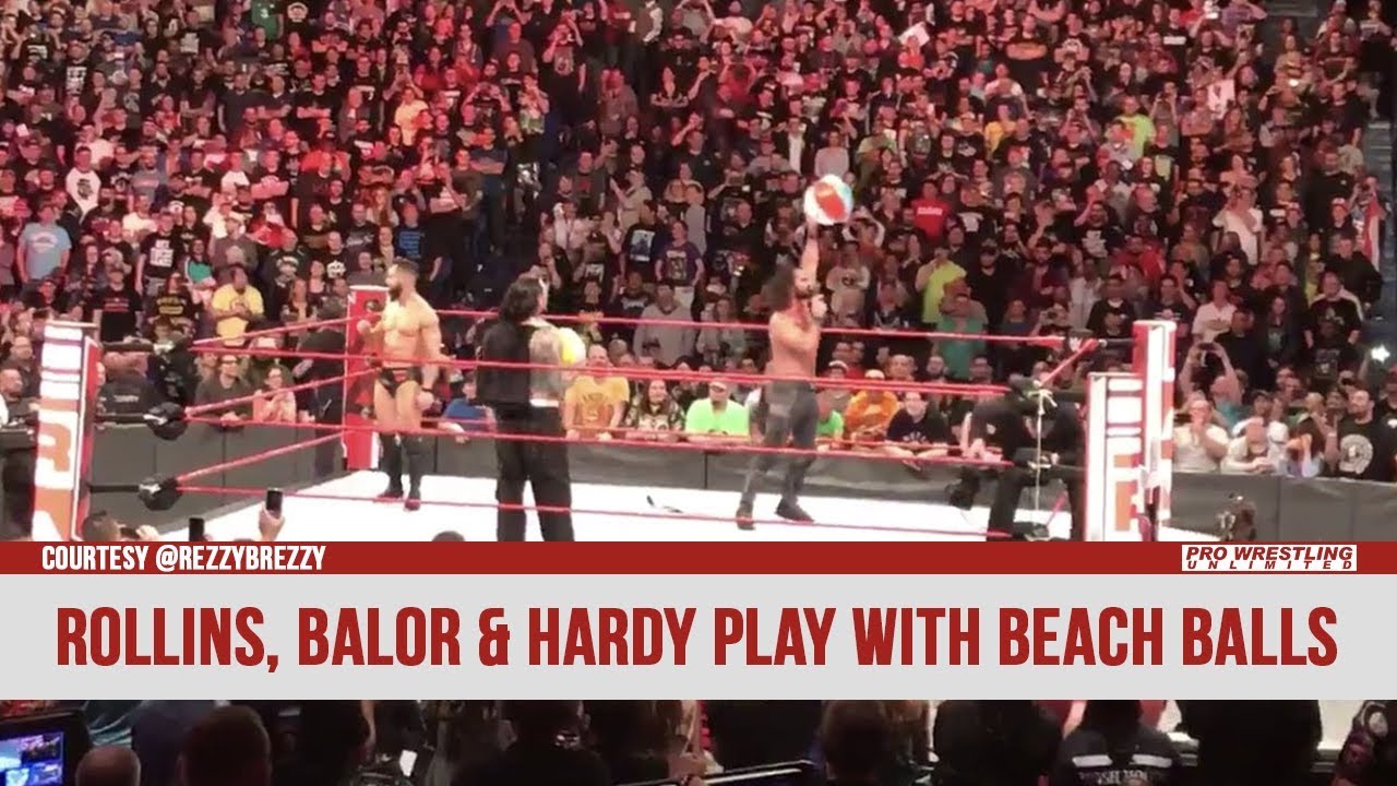 What Happened After RAW: Rollins, Balor &amp; Hardy Play With Beach Balls After RAW (VIDEO)