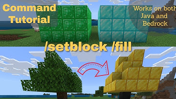 Minecraft commands /fill /setblock How to fill using commands Minecraft Command Tutorial EP. 2