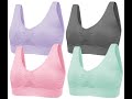 4pack womens seamless wireless cooling unpadded comfort bra