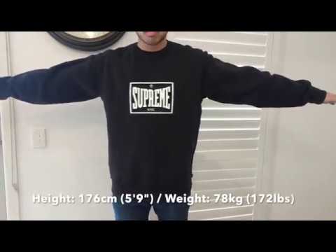 Supreme Warmup Crewneck - Close Up and Sizing Fit Guide - YouTube