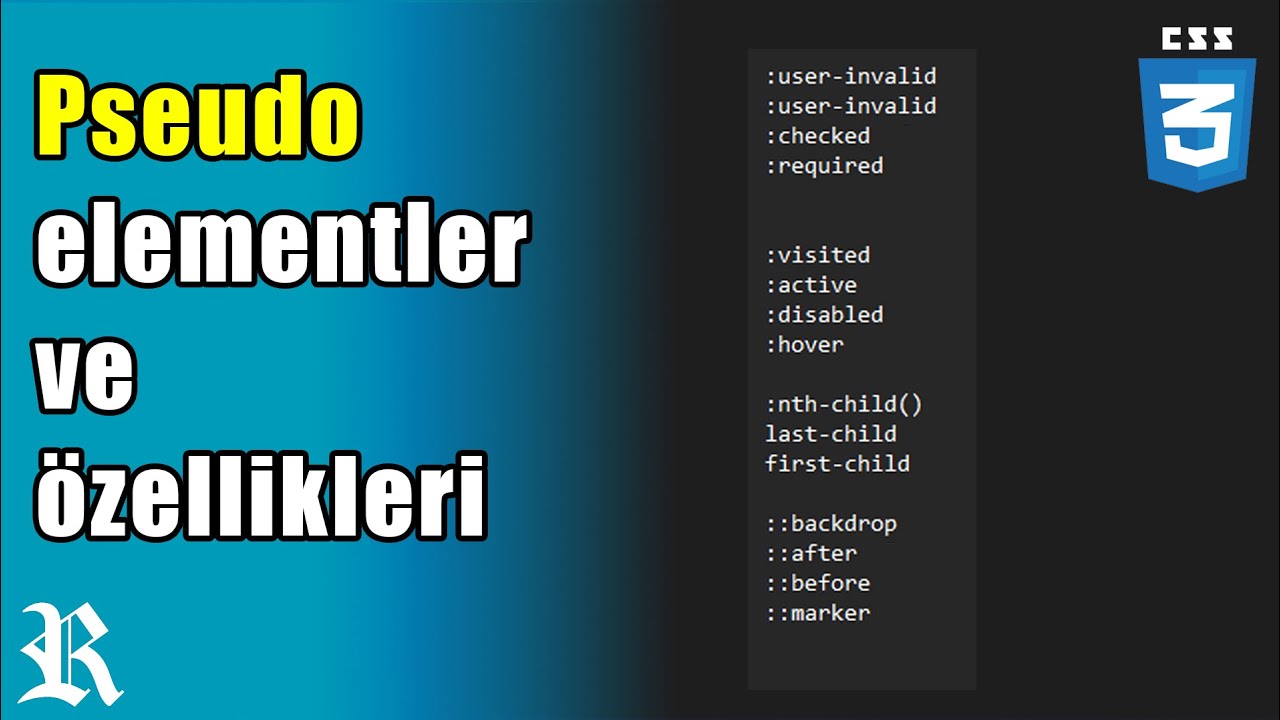 CSS temelleri #12 Pseudo element seçicileri - YouTube