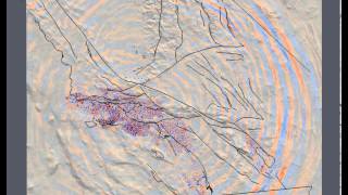 This animation is from a three-dimensional simulation of seismic wave
propagation in southern california. the earthquake source model,
provided by dr. chen j...