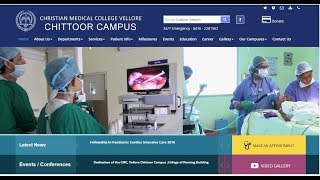 Preview of the new website for CMC Vellore Chittoor Campus