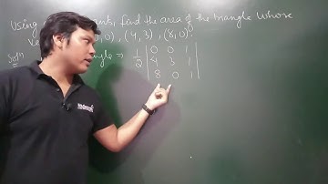 80. Determinants - Applications of Determinants in Coordinate Geometry - Example#1