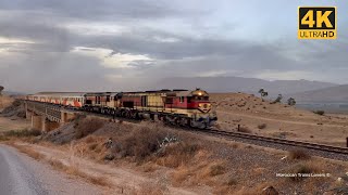 Rare 4K, Dh-367 Avec Dh-374 Emd Gt26Cw-2 En Véhicule En Train 209 En Provenance Des Fès Vers Taza.