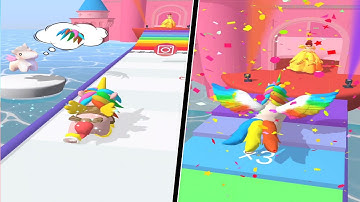 Unicorn Run 3D 🦄👸 All Levels Gameplay WalkThrough Trailer Android,ios New Game UR2GP1